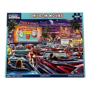 White Mountain Vintage Drive-In Movie 1000 Piece Puzzle
